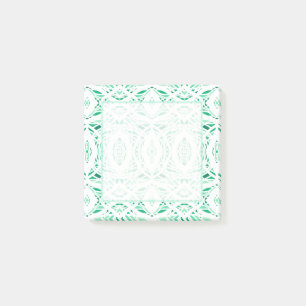 Prismatic Green White Abstract Acrylic Art Post-it Notes