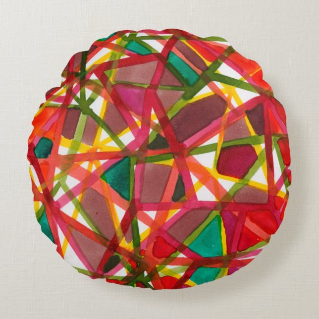 Prismatic II Round Pillow (Front)