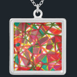Prismatic II Silver Plated Necklace<br><div class="desc">Patterns</div>