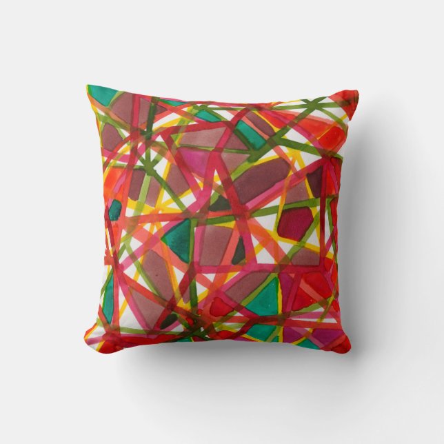 Prismatic II Throw Pillow (Front)
