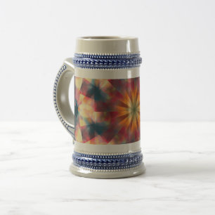 Prismatic Kaleidoscopic Psychedelic Mandala Beer Stein