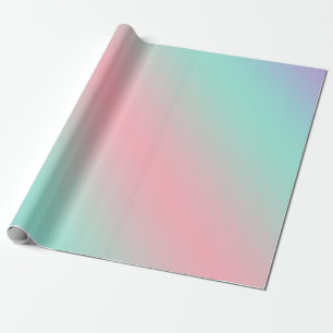 Prismatic pastel pink mint purple dream gradient wrapping paper