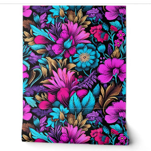 Prismatic Petalscape Botanical Wallpaper