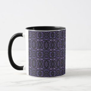 Prismatic Purple Black Abstract Acrylic Art Mug