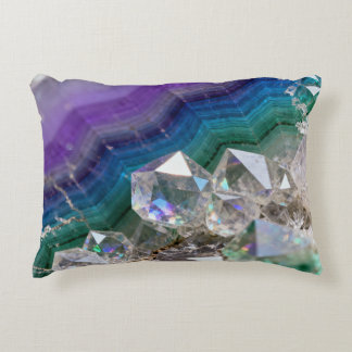 Prismatic Quartz Fusion Vibrant Crystal Design Accent Pillow