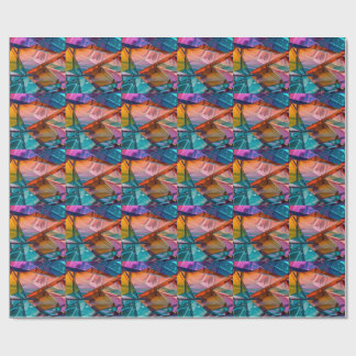 Prismatic shards wrapping paper