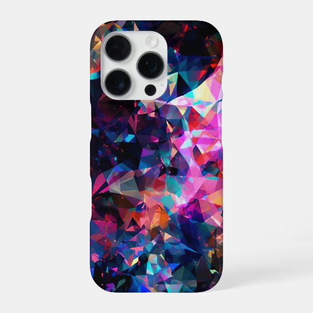 Prismatic Spectrum–Abstract Crystal Mosaic Design iPhone Case (Back)