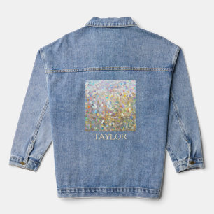 Prismatic Stained Glass Effect - Rainbow Prismatic Denim Jacket