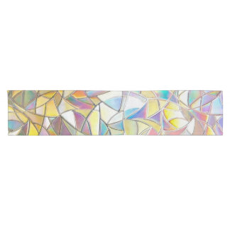 Prismatic Stained Glass Effect - Rainbow Prismatic Short Table Runner