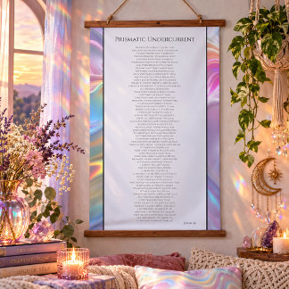 Prismatic Undercurrent Poetry Hanging Tapestry