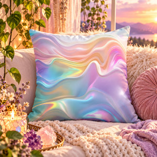 Prismatic Undercurrent Throw Pillow