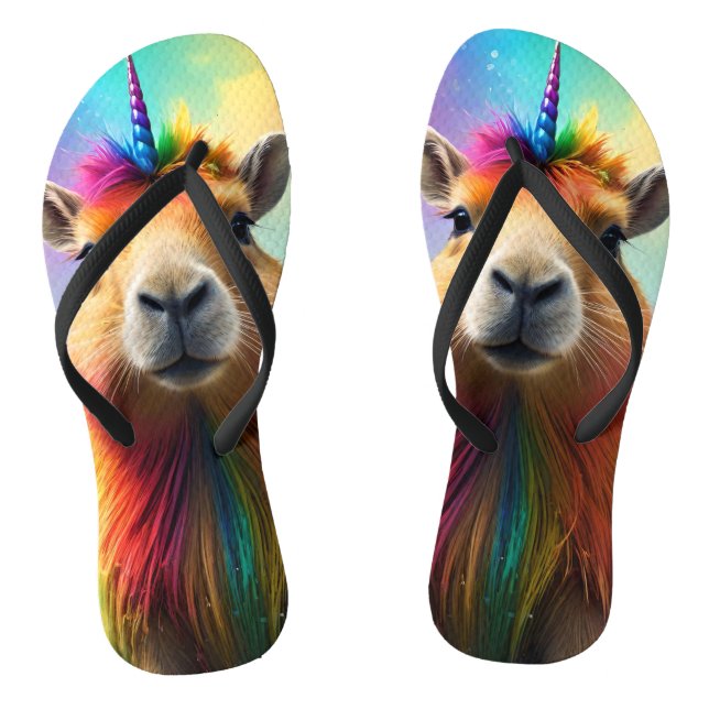 Prismhorn: The Rainbow Capybaraicorn, Flip Flops (Footbed)