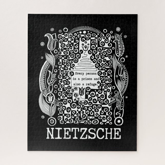 Prison and REFUGE quote by Nietzsche Jigsaw Puzzle (Vertical)