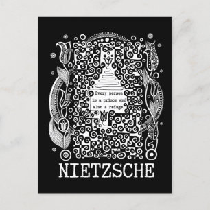 Prison and REFUGE quote by Nietzsche  Postcard