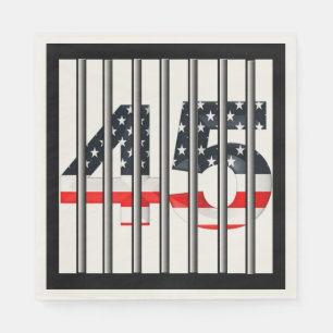 Prison Bars President 45 Impeachment Party Napkin