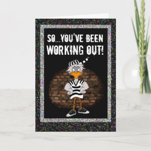 Prison card: Work out jailbird Card