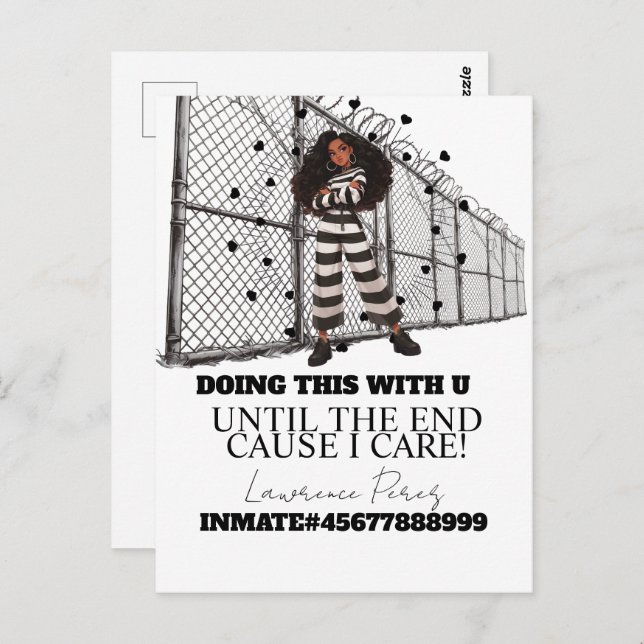 Prison Cards Long Distance Doing Time (Front/Back)