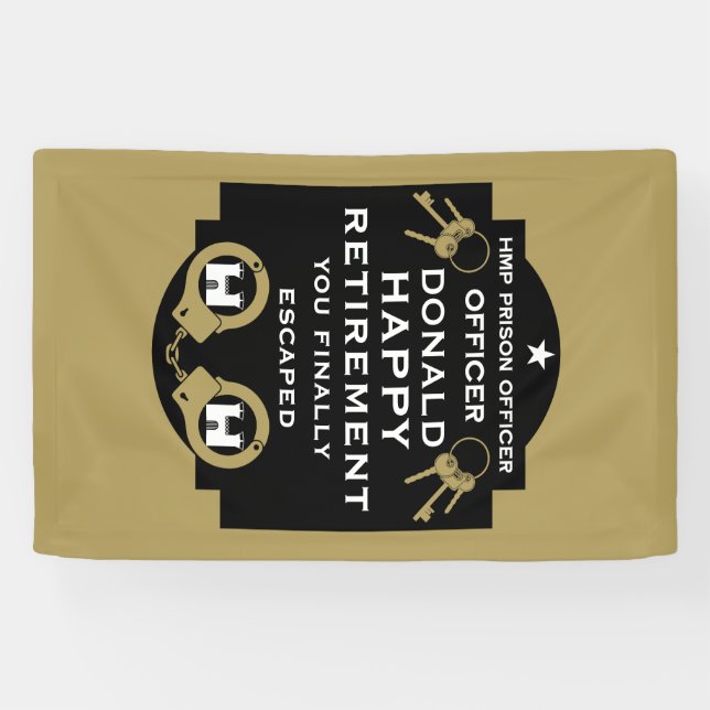 Prison Correctional Officer Retirement Banner (Horizontal)