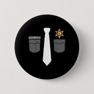 Prison Guard Police Officer Sheriff Funny Costume 2 Inch Round Button