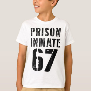 Prison Inmate 67 Halloween Meme Costume Jail Priso T-Shirt