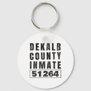 Prison Inmate Halloween Costume Dekalb County Geor Keychain