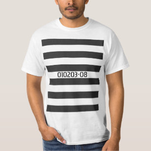 Prison Striped T-Shirts & Shirt Designs | Zazzle CA