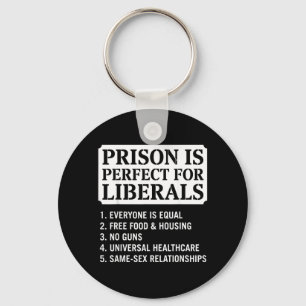 Prison Is Perfect For Libvibesls Funny Political Keychain