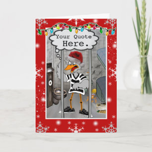 Prison Jailbird Holiday Card