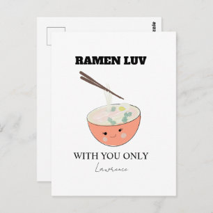 Prison Long Distance Cute Ramen Soup  Postcard