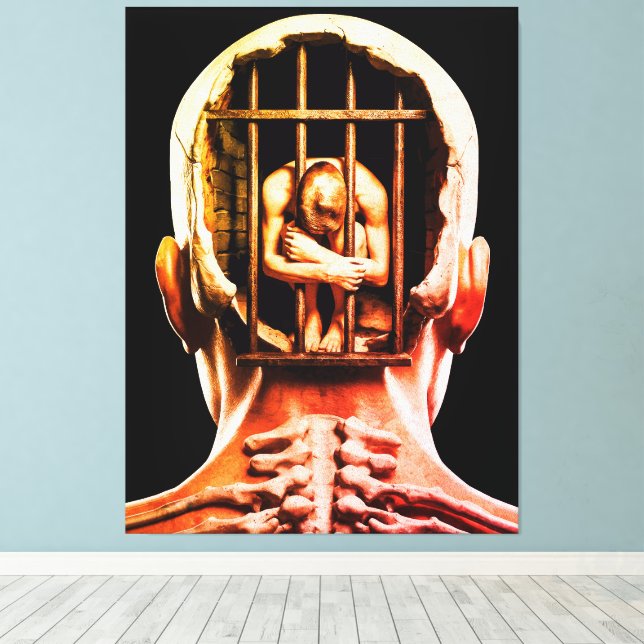 Prison of the Mind – Surreal Conceptual Wall Art  (Insitu(Wood Floor))