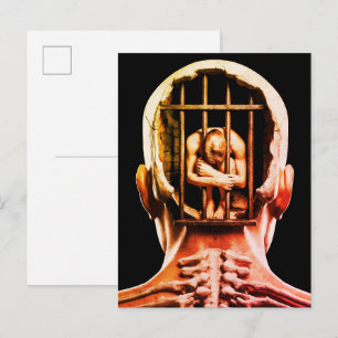Prison of the Mind – Surreal Conceptual Wall Art  Postcard