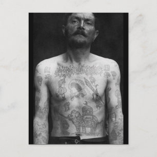 Prison Tattoos Postcard