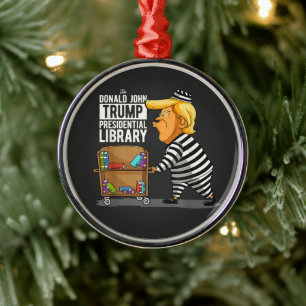 Prison Trump Presidential Library Metal Ornament