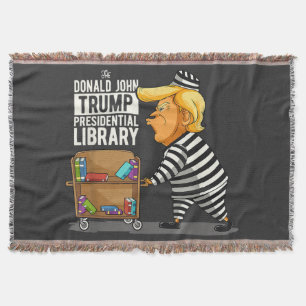 Prison Trump Presidential Library Throw Blanket