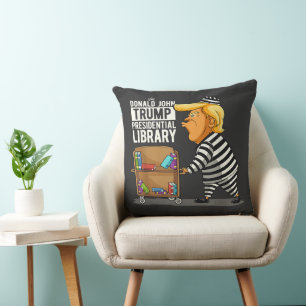 Prison Trump Presidential Library Throw Pillow