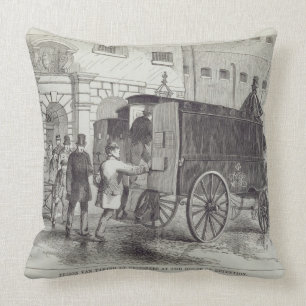 Prison Van taking up Prisoners at the House of Det Throw Pillow