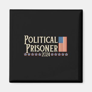 Prisoner 2024 Vote Trump November 5 American Flag  Magnet
