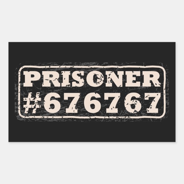 Prisoner 67 Meme Sticker (Front)