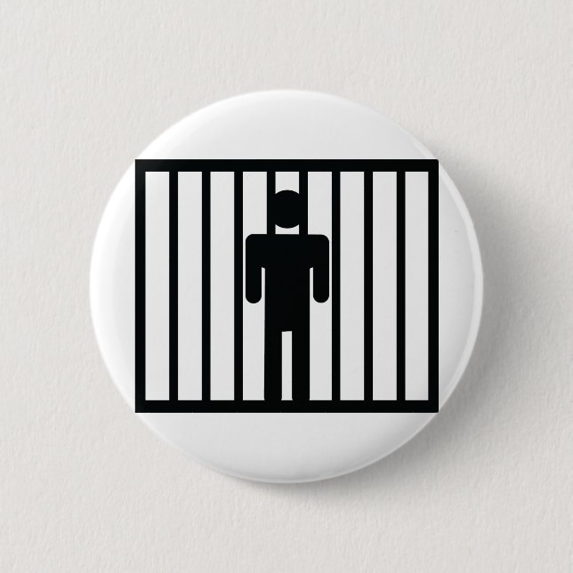 prisoner icon 2 inch round button (Front)