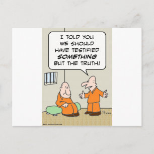 prisoners cell testify but the truth postcard