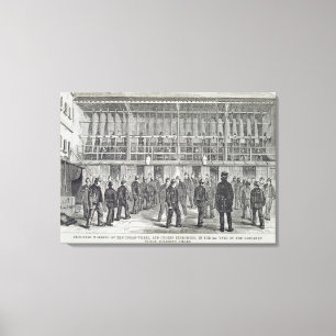 Prisoners Working at the Tread-Wheel and Others Ex Canvas Print