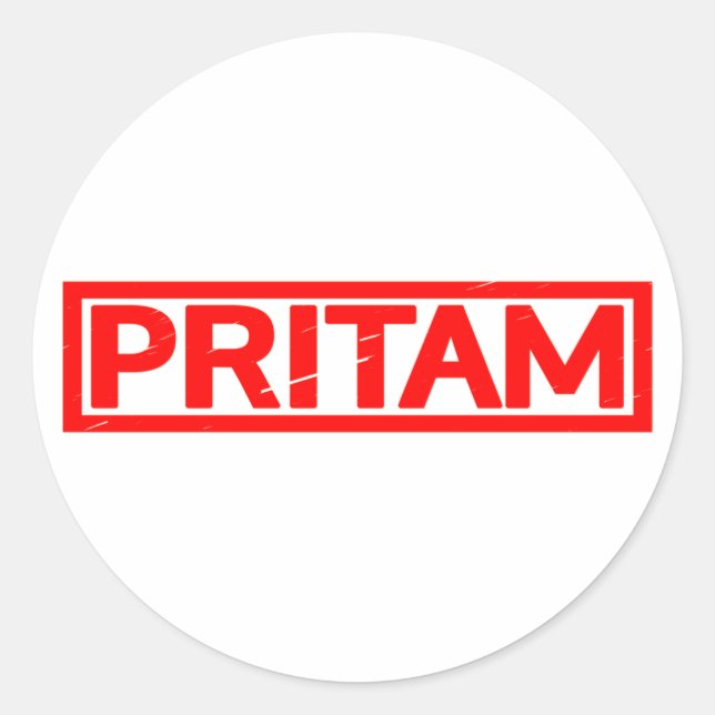 Pritam Stamp Classic Round Sticker (Front)