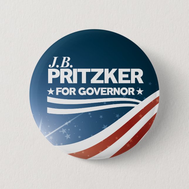 PRITZKER - JB Pritzker for Governor 2 Inch Round Button (Front)