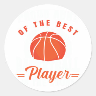 Priud Aunt Of The Best Basketball Player  Classic Round Sticker