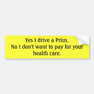 Prius Driving Capitalist Bumper Sticker