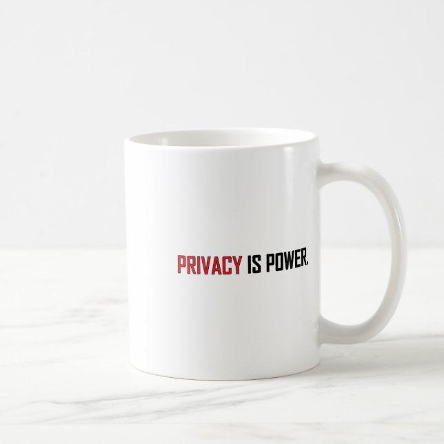 Privacy Is Power Sticker  Coffee Mug (Right)