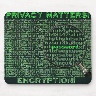 Privacy matters 128 bit mousepad, encryption mouse pad