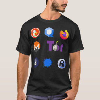 Privacy sticker pack gift Signal Firefox Monero To T-Shirt