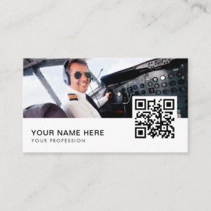 private airline QR Code  Business Card