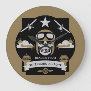 Private And Commercial Pilot Gift Large Clock